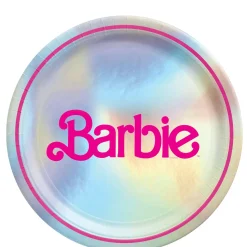 Metallic Malibu Barbie Paper Lunch Plates, 9in, 8ct