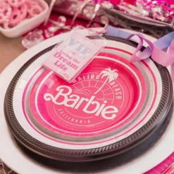 Metallic Malibu Barbie Paper Dessert Plates, 7in, 8ct