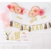 Metallic Rose Gold & Pink Sweet 16 Dessert Plates 8ct