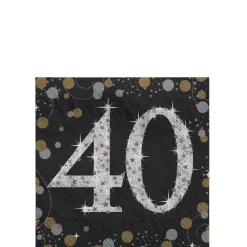 Milestone Beverage Napkins, 16ct - Sparkling Celebration, Ages