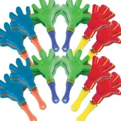 Mini Hand Clappers 12ct – Colorful Party Favor Noise Makers