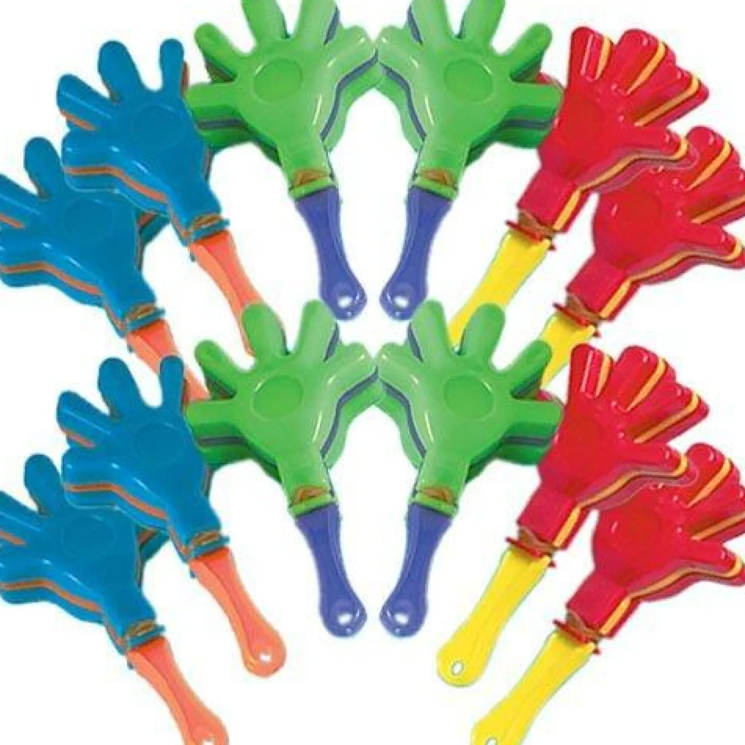 Mini Hand Clappers 12ct – Colorful Party Favor Noise Makers