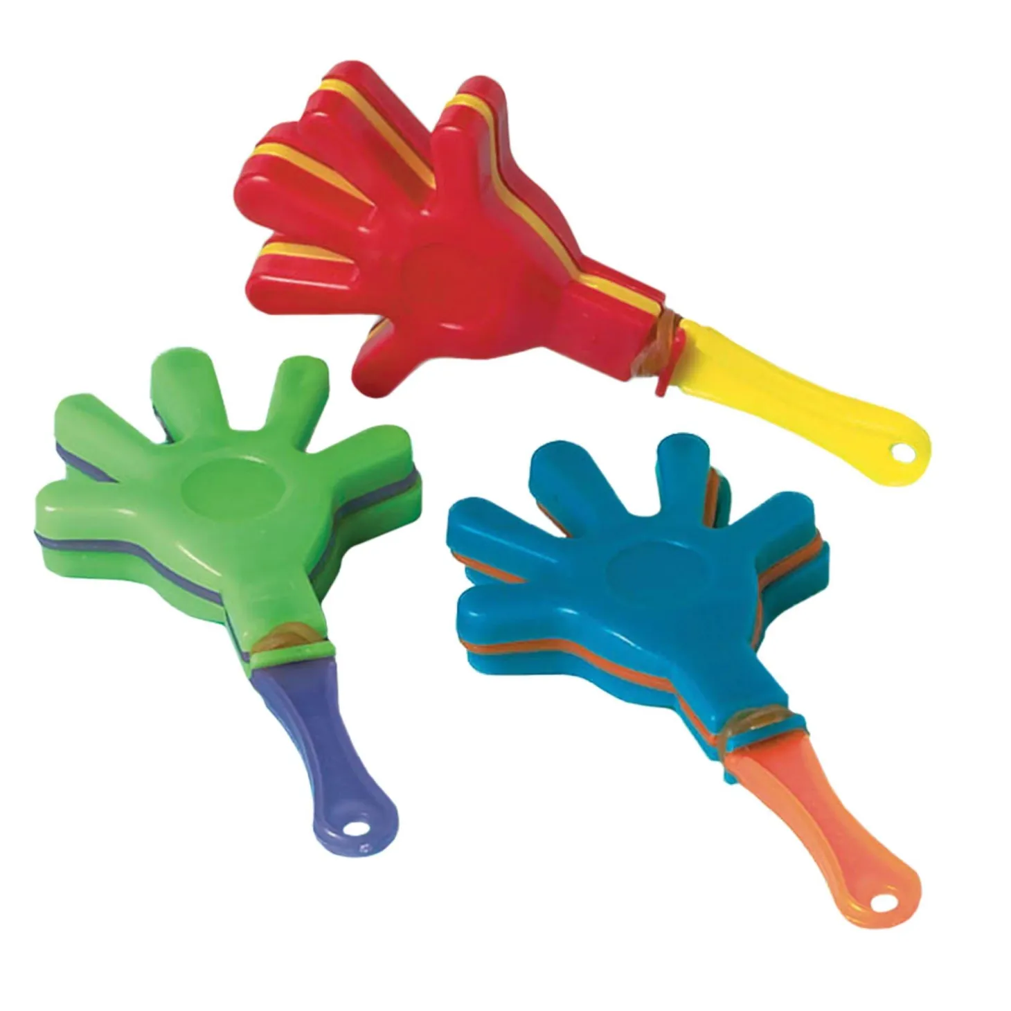Mini Hand Clappers 12ct – Colorful Party Favor Noise Makers