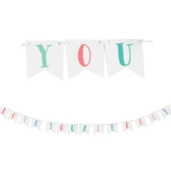 Mini Love You Already Pennant Banners, 2ct