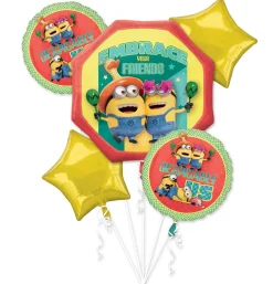 Minions Foil Balloon Bouquet, 5pc - Despicable Me 4