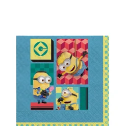 Minions Paper Beverage Napkins, 5in, 16ct - Despicable Me 4
