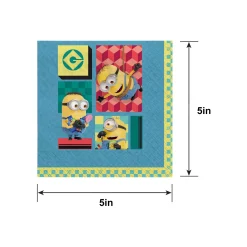 Minions Paper Beverage Napkins, 5in, 16ct - Despicable Me 4