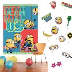 Minions Plastic & Cardstock Photo Booth Kit, 4.9ft x 5.4ft - Despicable Me 4