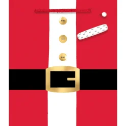 Mini Santa Belt Glossy Gift Bag