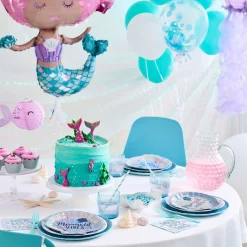 Mini Shimmering Mermaids Narwhal Paper Lanterns, 5in, 5ct
