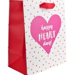 Mini Sprinkle Happy Heart Day Paper Gift Bag, 7.75in x 9.5in