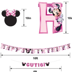 Minnie Mouse Forever Personalized Birthday Banner Kit 2ct