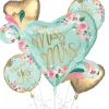 Mint to Be Bridal Shower Foil Balloon Bouquet, 5pc