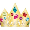 Mirrored Gold & Gem Cheers Plastic Tiara