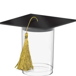 Mortarboard Grad Cap Plastic Treat Container, 14oz
