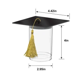 Mortarboard Grad Cap Plastic Treat Container, 14oz