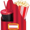 Movie Night Cardstock Snack Trays with Handle & Drink Holder, 10ct