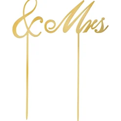 Mrs. & Gold Cake Toppers 2ct