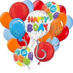 Multicolor Birthday Celebration Foil Balloon Bouquet
