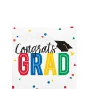 Multicolor Congrats Grad Paper Beverage Napkins, 5in, 40ct - Colorful Future