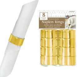 Napkin Rings, 8ct, Assorted Colors