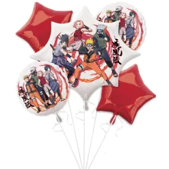 Naruto Shippuden Team 7 Foil Balloon Bouquet, 5pc