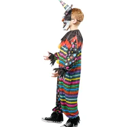 Neon Creepy Clown Costume for Boys