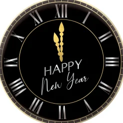 New Year's Countdown Melamine Round Platter, 13.5in