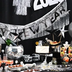 New Year's Eve 3D Star Centerpiece Picks, 3pc