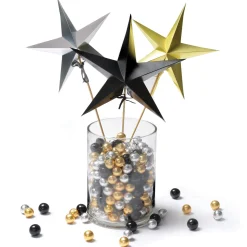 New Year's Eve 3D Star Centerpiece Picks, 3pc