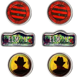 Nightmare on Elm Street Earring Set, 3 Pairs
