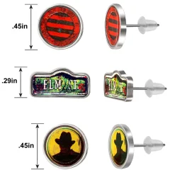 Nightmare on Elm Street Earring Set, 3 Pairs