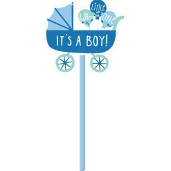 Oh Baby! Carriage Baby Shower Plastic Yard Sign, 15in x 25in, Assorted Colors