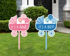 Oh Baby! Carriage Baby Shower Plastic Yard Sign, 15in x 25in, Assorted Colors