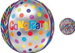 Orbz Dotty Geometric Congrats Balloon, 16in