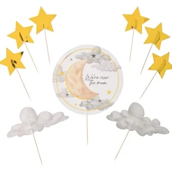 Over the Moon Baby Shower Cake Pick Decorating Kit, 9pc