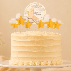 Over the Moon Baby Shower Cake Pick Decorating Kit, 9pc