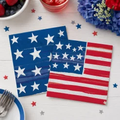 Painted Patriotic Paper Napkins, 16ct, Assorted Options