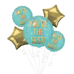 Paint Splash You're the Best Foil Balloon Bouquet, 5pc