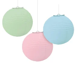 Paper Lanterns, 3ct, Assorted Colors