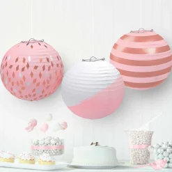 Paper Lanterns, 3ct, Assorted Colors
