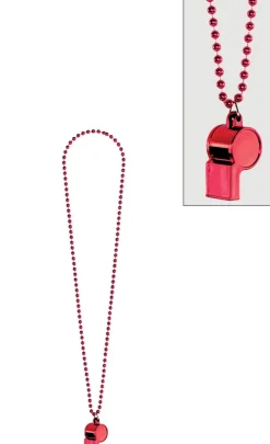 Party Beads with Whistle, Assorted Colors