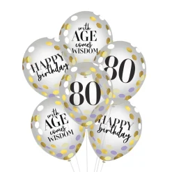 Party Of The Ages Birthday Latex Balloons, 6ct, Ages