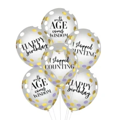 Party Of The Ages Latex Balloons, 6ct