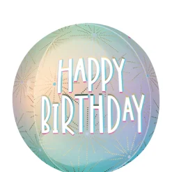 Pastel Dream Happy Birthday Orbz Balloon, 15in x 16in