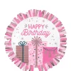 Pastel Pink Happy Birthday Presents Foil Balloon, 24in