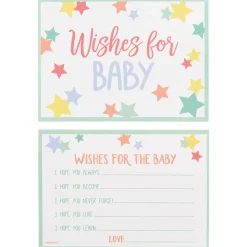 Pastel Stars Wishes for Baby Cards, 24ct