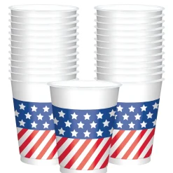 Patriotic American Flag Cups 25ct