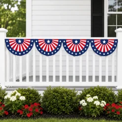 Patriotic Fabric Bunting, 11ft x 1.6ft