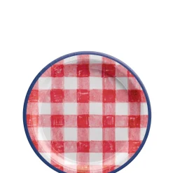 Patriotic Patchwork Paper Plates, 8ct, Assorted Options